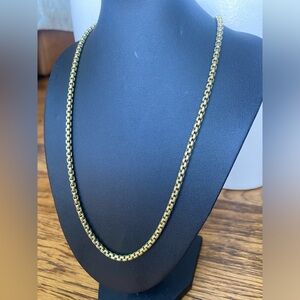 David Yurman 3.4mm 18” 26g box chain mint like new.
